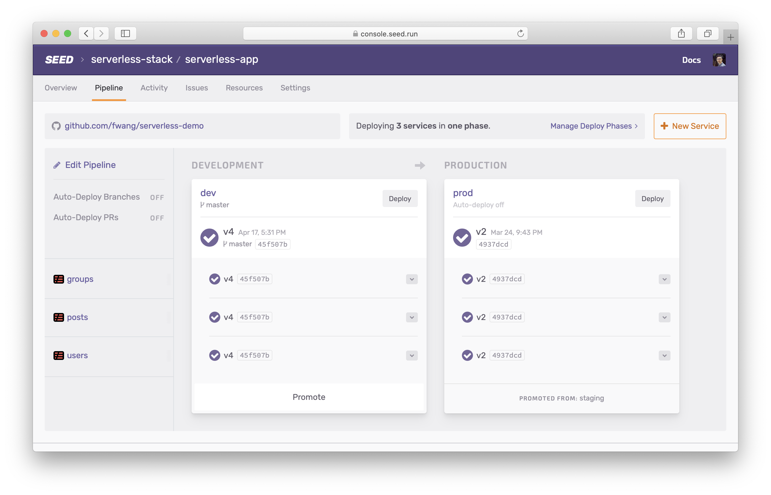 Click Manage Deploy Phases Button