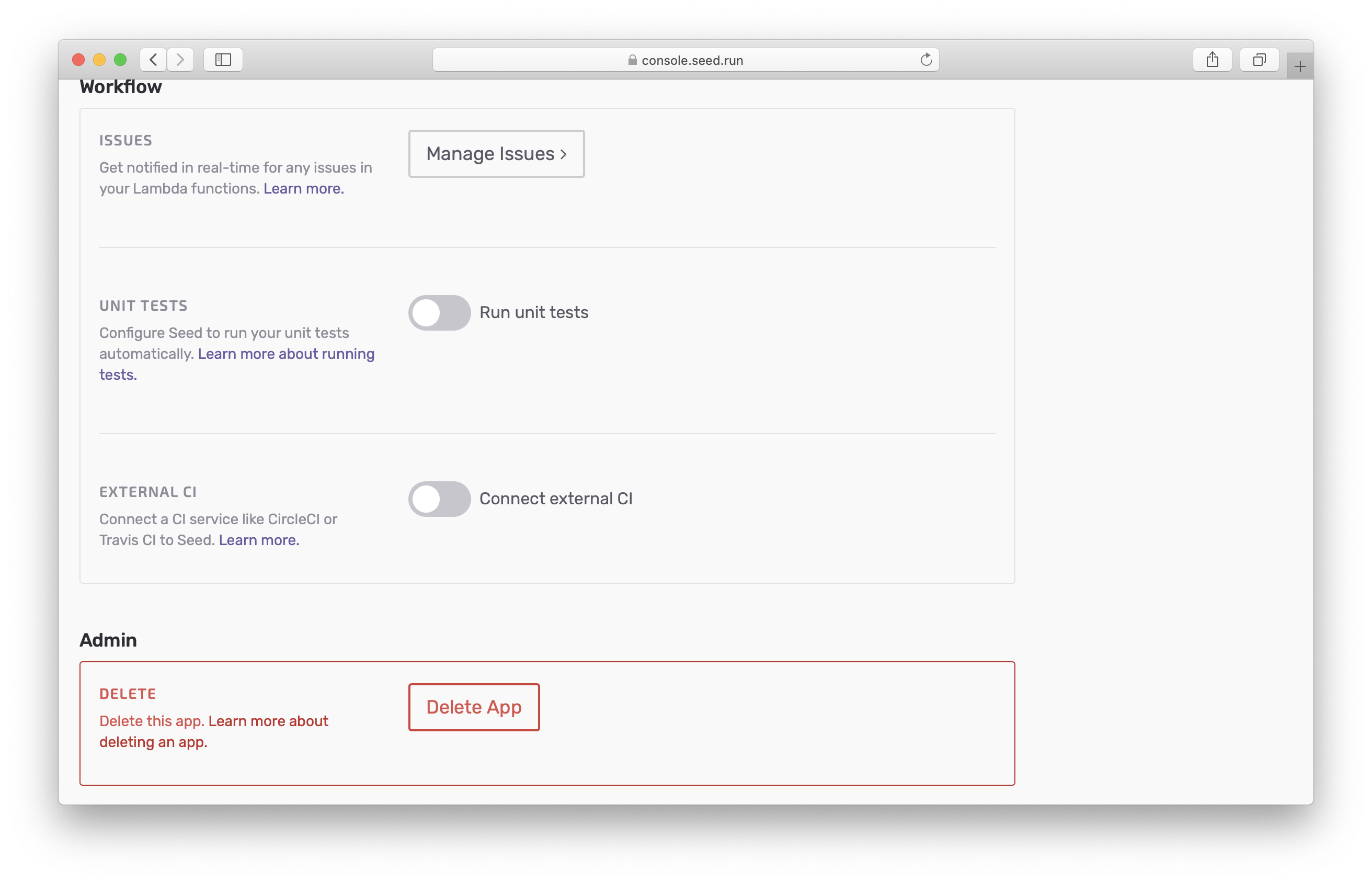 Connect your CI setting